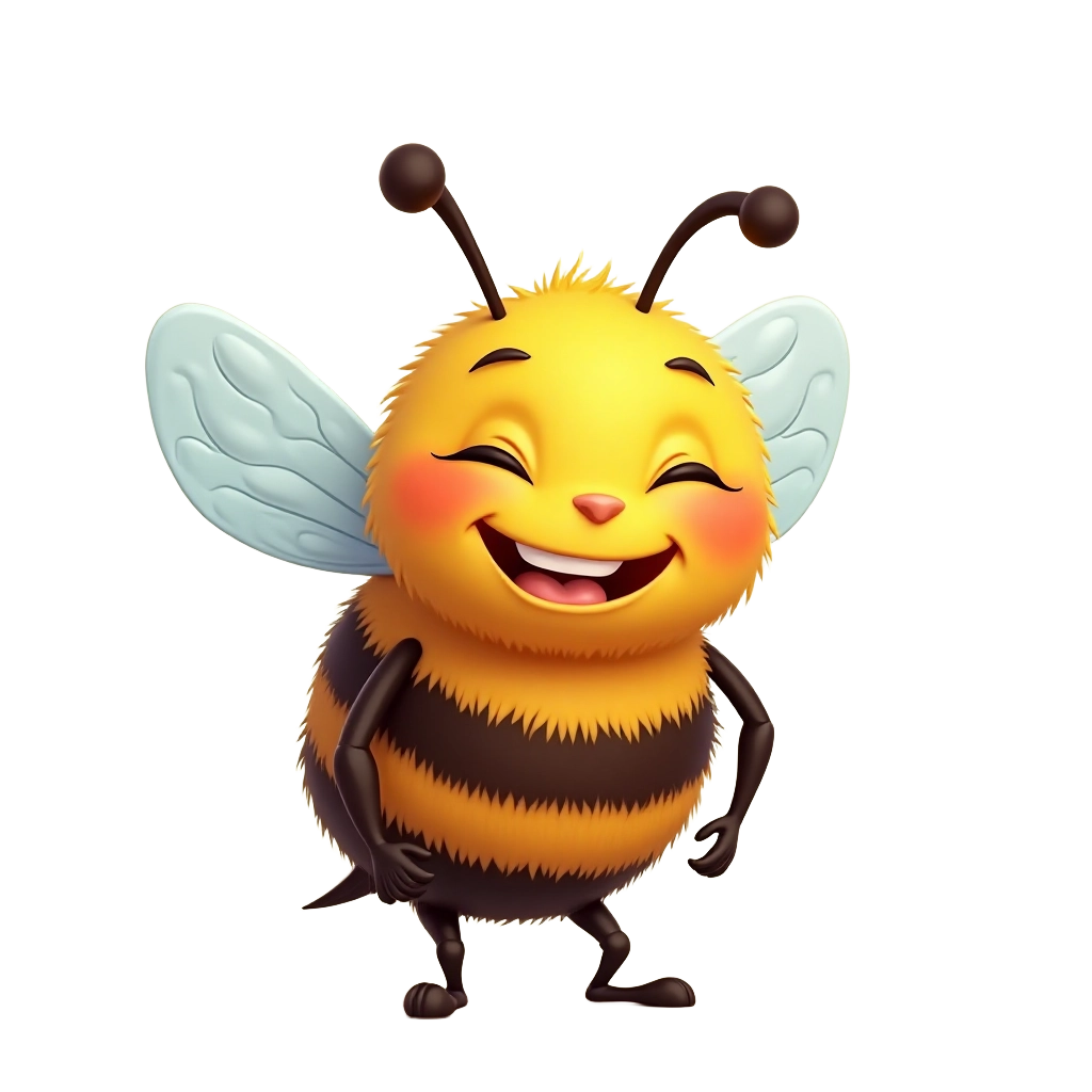 Happy Cartoon Bee